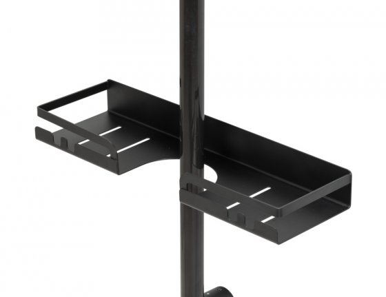 Turbo-Loc® Duschstangencaddy Mod. Altarella S, Schwarz, aus Edelstahl 