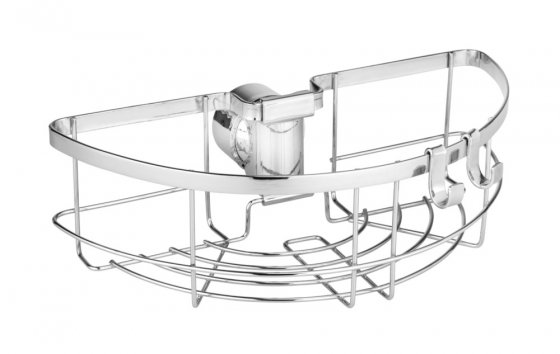 Duschstangencaddy Mod. Floresta Rund, Anbringung ohne Bohren und Schrauben 