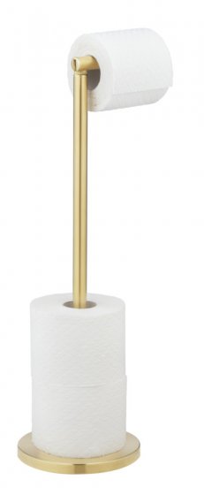 2in1 Stand Toilettenpapierhalter Gold, platzsparend, für bis zu 4 Ersatzrollen 