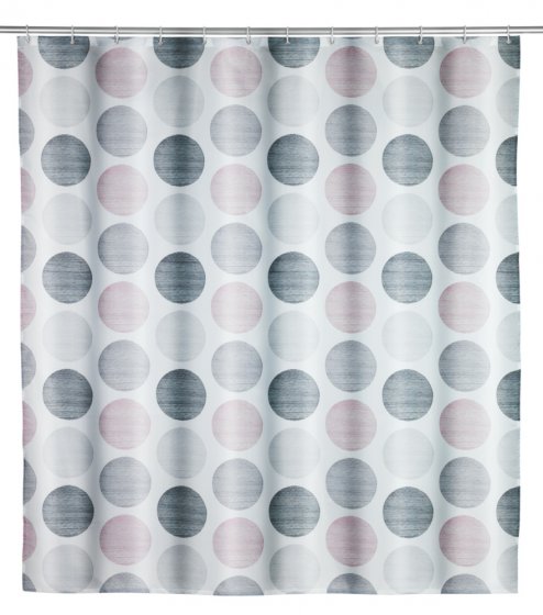 Duschvorhang Mod. Pastell Dots, 180 x 200 cm, Textil (100 % recyceltes Polyester) 