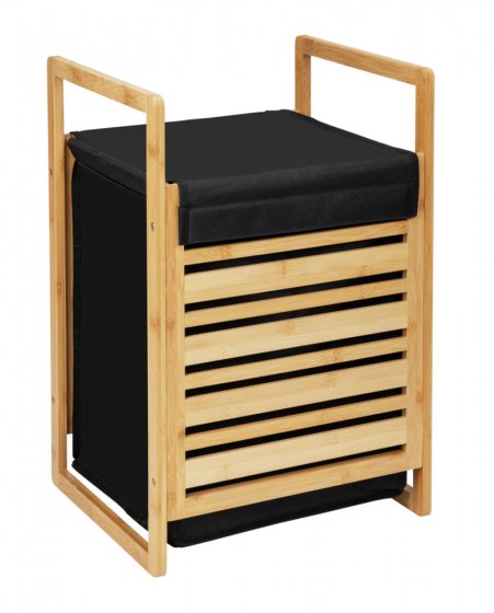 Wäschetruhe Mod. Ecori, FSC®-zertifizierter Bambus, recyceltes Polyester 