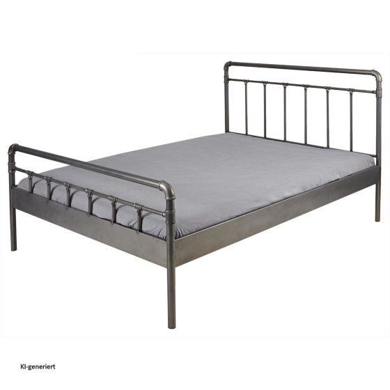 Doppelbett Metallgestell im Steampunk Style 