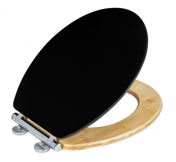 WC-Sitz Mod. Bambusa Black, aus MDF und Bambus 