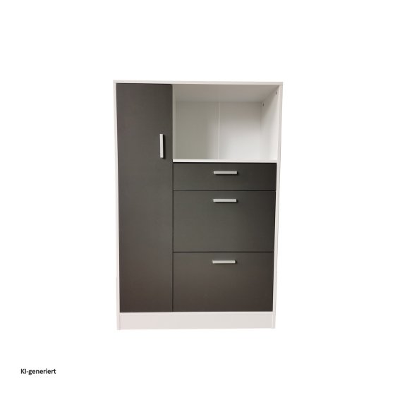 Küchenschrank Weiß-Grau Blanca L 