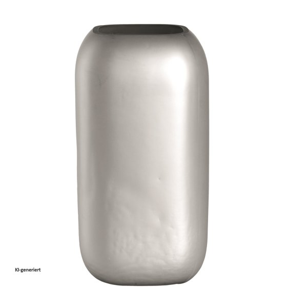 Vase 28 x 15 cm silber matt NEVE 
