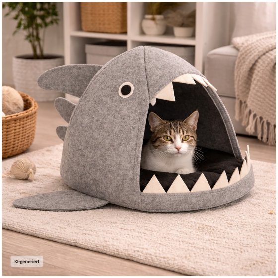 Katzen Körbchen Hai 