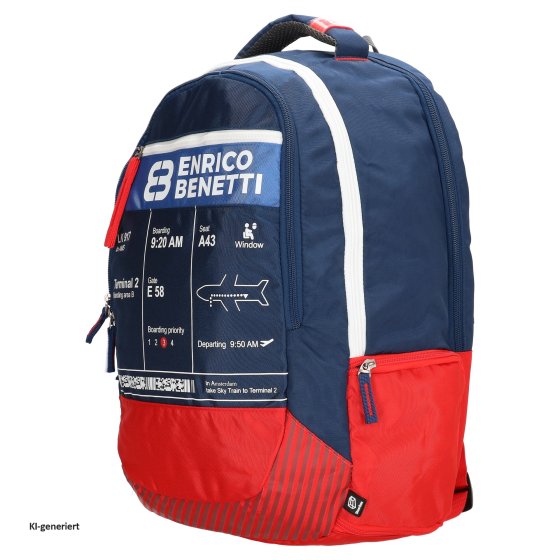 Rucksack Laptoptasche Blau-Rot 