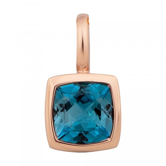 Anhänger 585 Gold mit Blautopas (beh.) 