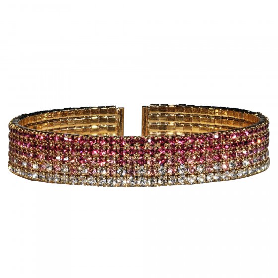 Armreif Strass-Armspange pink/rosa 
