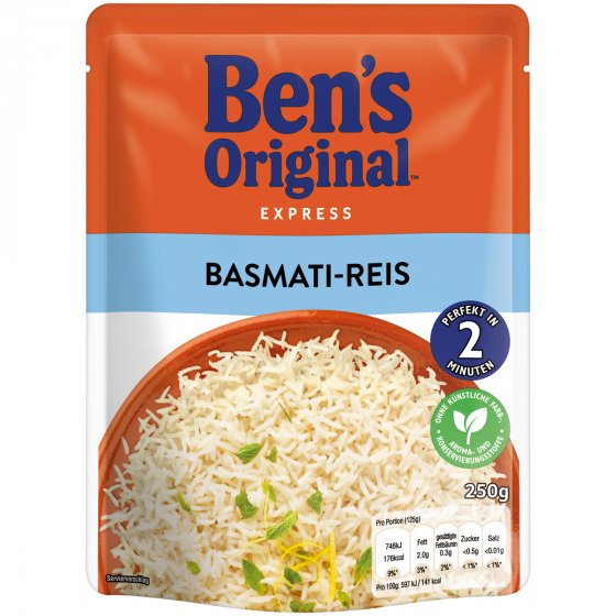 Bens Original Express Basmati Reis fertig in nur 2 Minuten 250g 