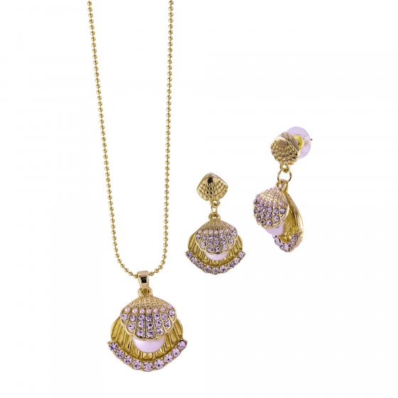 Schmuckset Muschelset Anhänger mit Ohrsteckern 