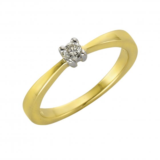 Ring 375/- Gold Brillant 0,10ct. 