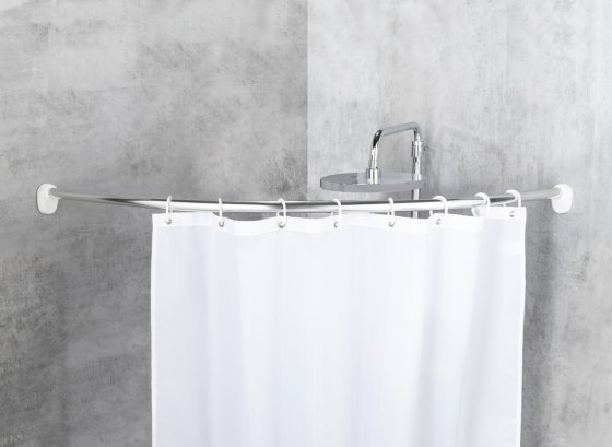 Rundduschstange Chrom, 80 x 80 / 90 x 90 cm 