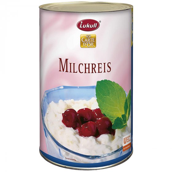 Lukull Milchreis Vanille servierfertig Großpackung für Gastro 1950g 