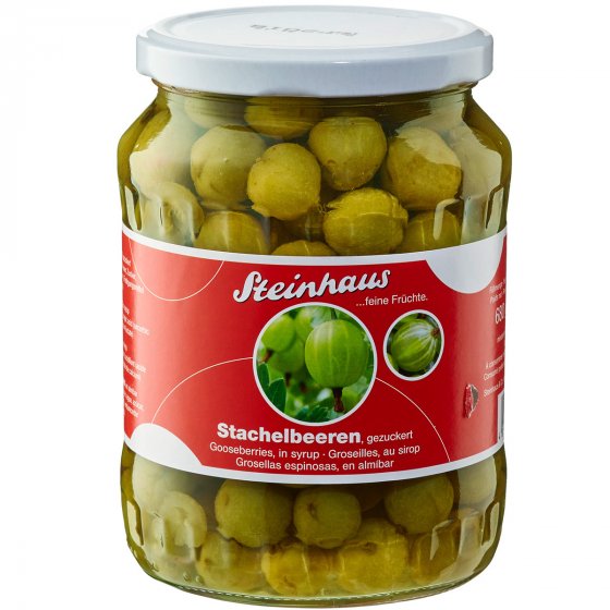 Steinhaus Stachelbeeren gezuckert im Glas fruchtig süß sauer 720ml 
