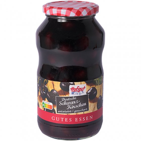 Hofgut Schwarzkirschen fruchtig süß entsteint und gezuckert 720ml 