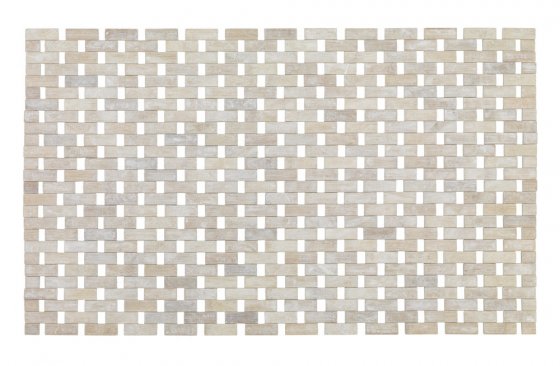 Badematte Mod. Bamboo Weiß, 50 x 80 cm
