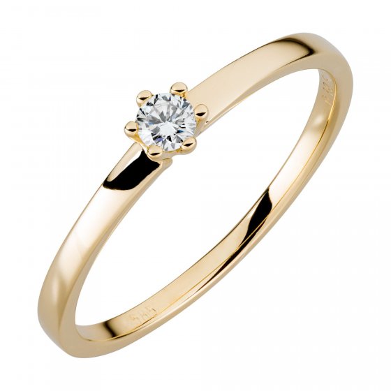 Ring Gold 585 mit natürlichem Brillant 0,10ct. 