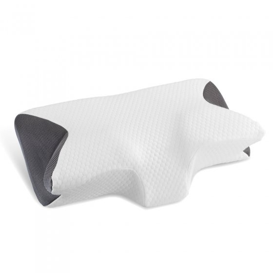 Seitenschläfer-Nackenstützkissen Mod. Visco, Seitenschläfer Kopfkissen mit Arm-Komfortzone 