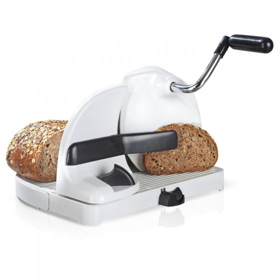 Brotschneidemaschine, mit Handkurbel 