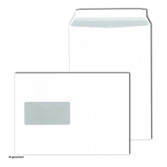 Versandtasche weiß m. Fenster 500 St., haftklebend DIN C5 