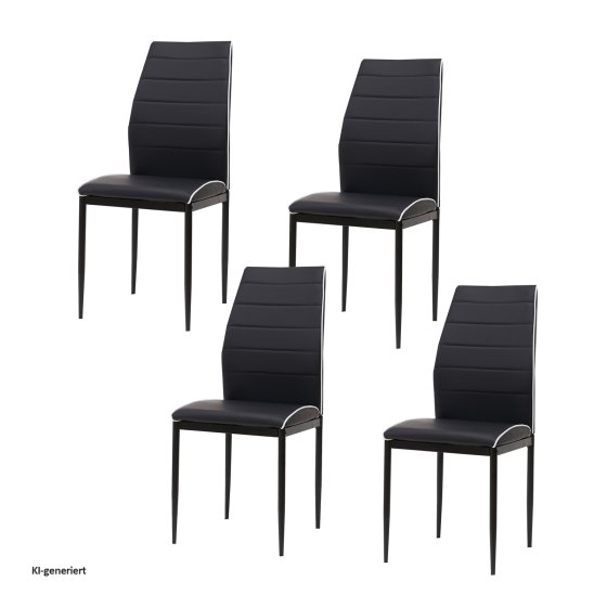 Stuhl Madison PU Schwarz 