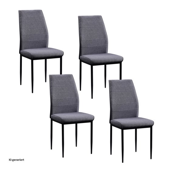 Stuhl Madison Webstoff Grau 