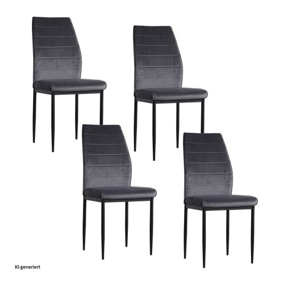 Stuhl Madison Velvet Grau 