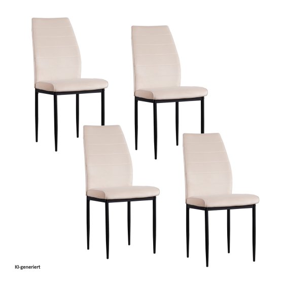 Stuhl Madison Velvet Creme 