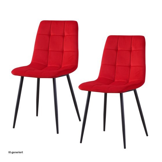 Stuhl Mesa Velvet Rot 