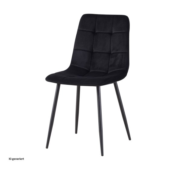 Stuhl Mesa Velvet Schwarz 
