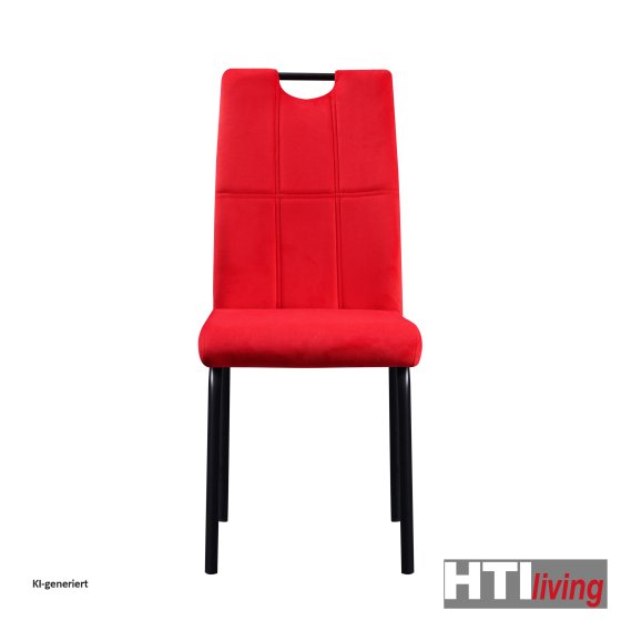 Stuhl Denton Velvet Rot 