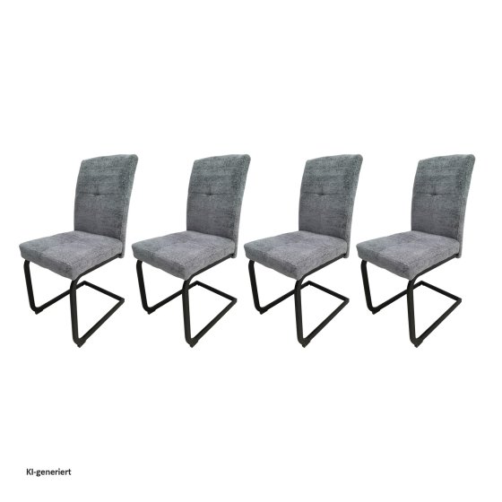 Schwingstuhl 4er Set Kinsey Grau 