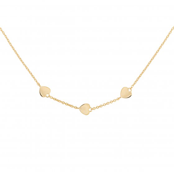 Kette 925 Sterling Silber vergoldet Herzen 