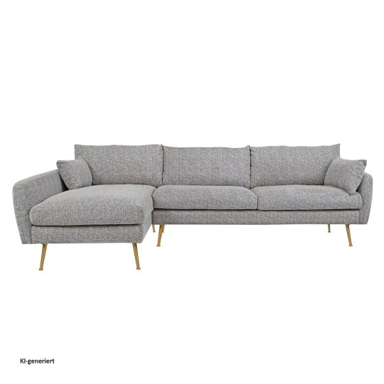 Ecksofa Antonius Webstoff Grau links 