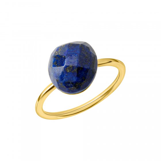 Ring 925 Silber vergoldet Lapislazuli 