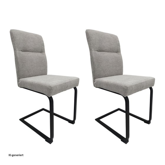 Schwingstuhl Liron Grau 2er-Set 