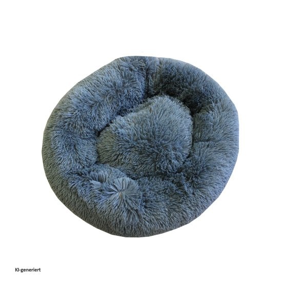 Hundebett flauschig 60cm Grau 