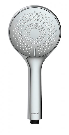 Duschkopf Watersaving Chrom Ø 11 cm, Universal-Handbrause mit Wasserspar-System 