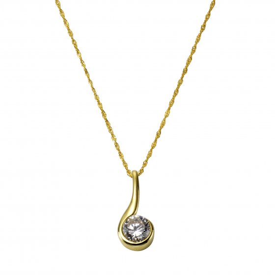 Halskette 375/- Gelbgold Zirkonia 