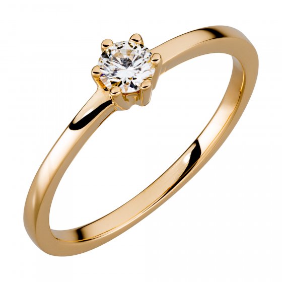Ring Gold 750 mit natürlichem Brillant 0,25ct. 