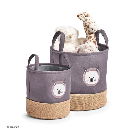 Aufbewahrungskörbe Hase 2er-Set 