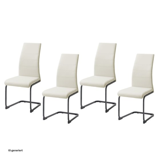 Esszimmerstuhl 4er Set PU Beige Sally P 