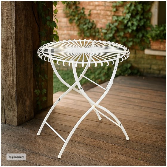 Romantischer Metalltisch Rund 