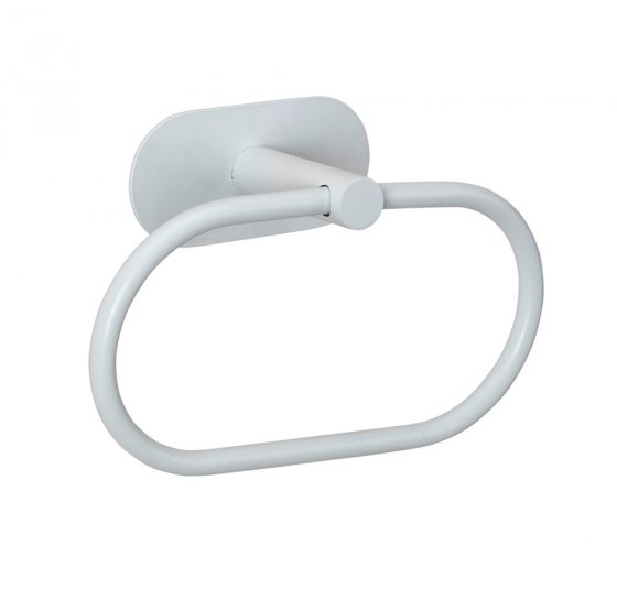 Turbo-Loc® Handtuchring Mod. Orea White matt, aus rostfreiem Edelstahl 