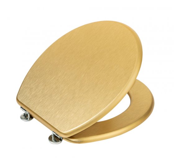 WC-Sitz Mod. Aldeno Gold matt, aus MDF 