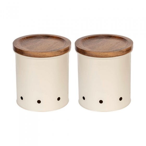 Aufbewahrungsdosen Mod. Aria, 1,6 L, 2er Set, aus pulverbeschichtetem Metall
