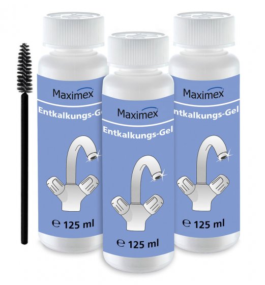 Entkalkungsgel mit Bürste, 3er Set, mit frischem Zitrusduft 