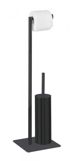 Stand WC-Garnitur Mod. Recco Schwarz, aus lackiertem Stahl 