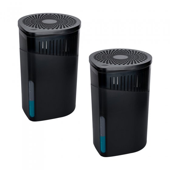 Raumentfeuchter Mod. Drop Schwarz 1000 g, 2er Set, für Räume bis ca. 80 m³